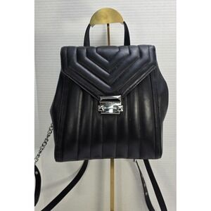 Michael Kors Whitney Medium‎ Quilted Luxe Backpack Black